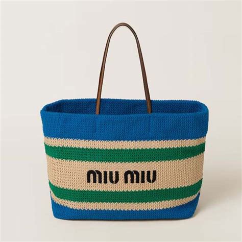 miu miu orange white and blue stripe bag|Miu Miu Tote bags for Women .